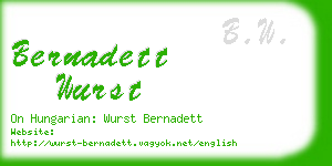 bernadett wurst business card